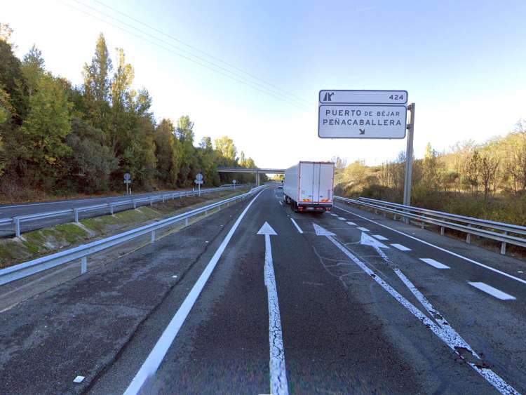 Autovía A-66 a la altura del Km 424, Puerto de Béjar
