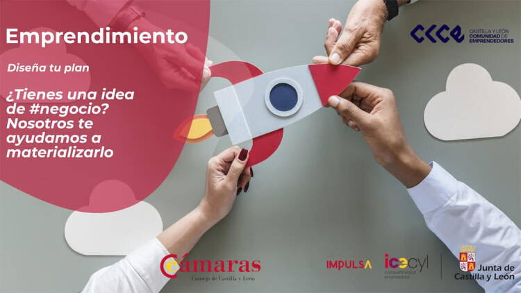 Cartel del programa de emprendimiento 2025-2026 de la Cámara de Comercio de Béjar.