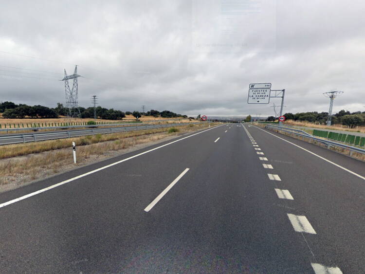 Autovía A-66 termino municipal de Fuentes de Béjar