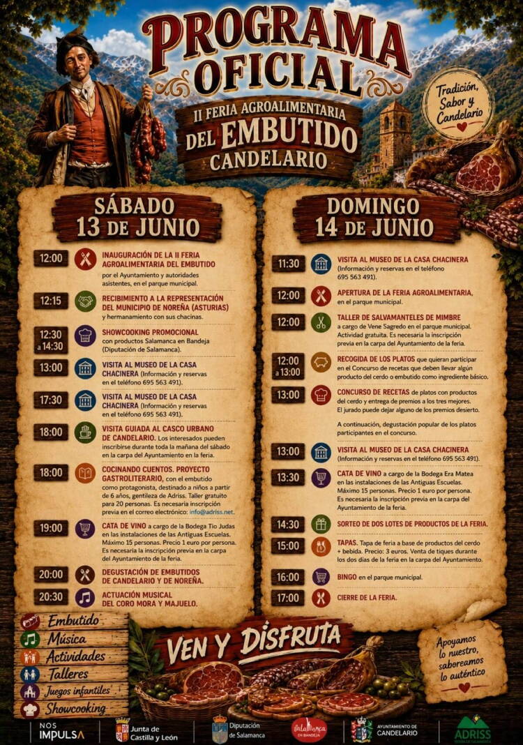 Cartel II Feria Agroalimentaria del embutido de Candelario