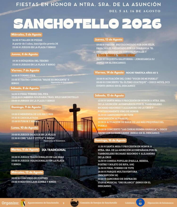 Cartel Fiestas de Sanchotello 2026