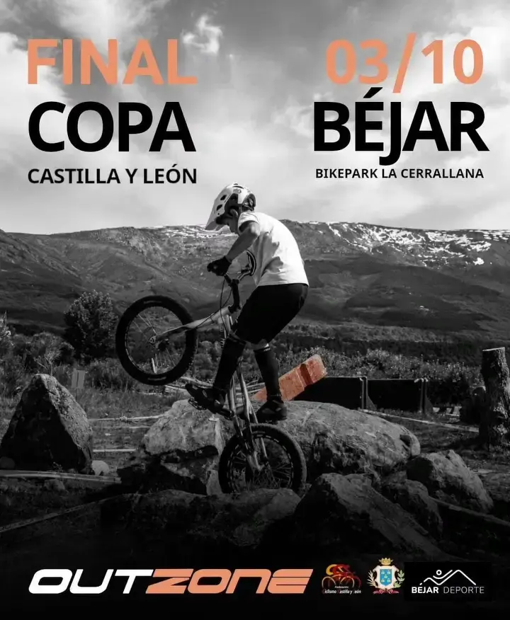 Cartel Copa Castila y León de Trial que se disputa en Béjar