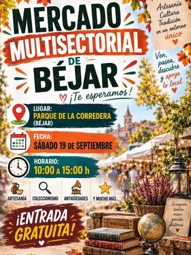 Cartel Mercado Multisectorial Béjar, 19 de septiembre de 2026