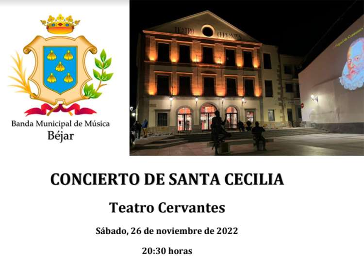 Cartel Concierto de Santa Cecilia en Béjar