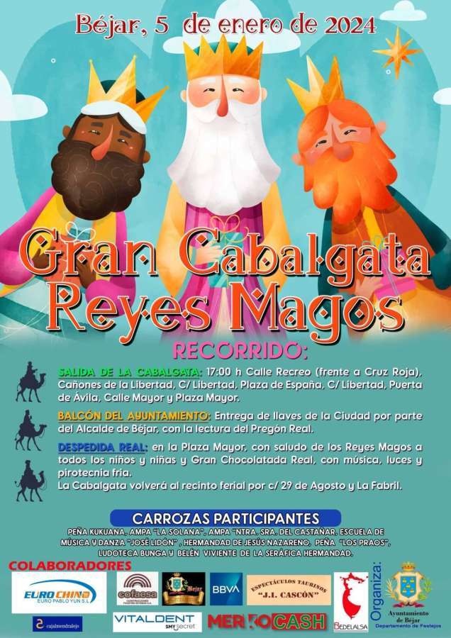 Cartel Cabalgata de Reyes de Béjar 2024