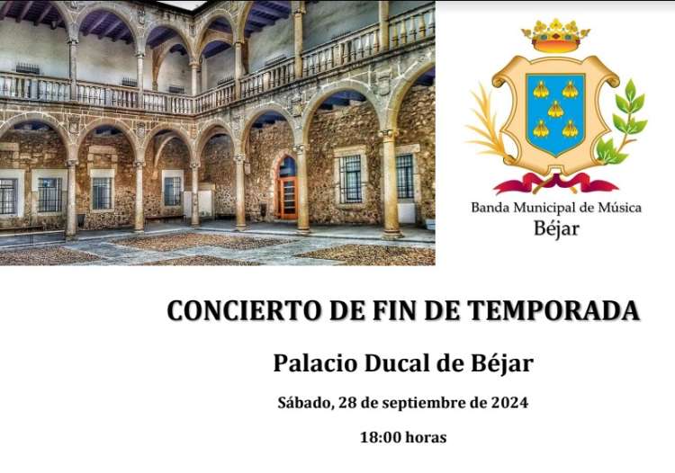 Cartel Concierto Fin de Temporada de la Banda Municipal de Música de Béjar