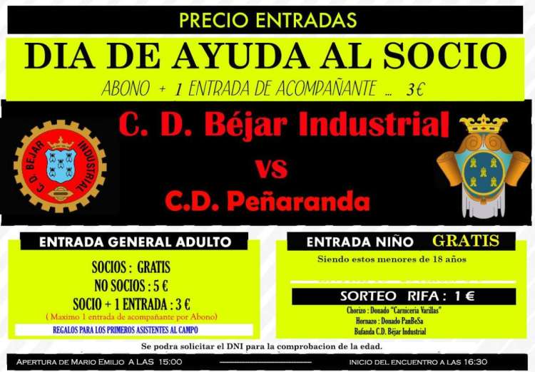 Cartel del partido de fútbol