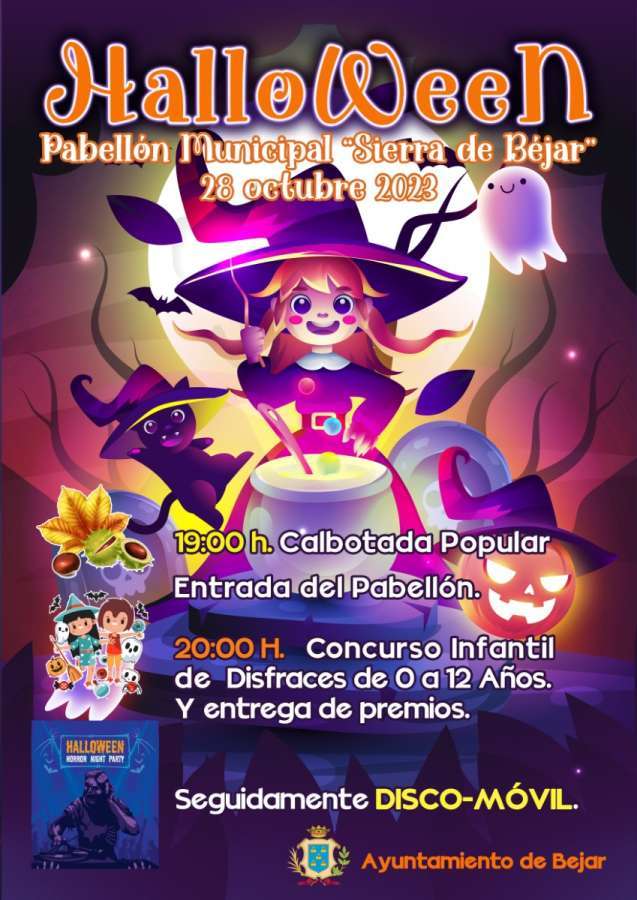 Cartel Fiesta de Halloween en Béjar