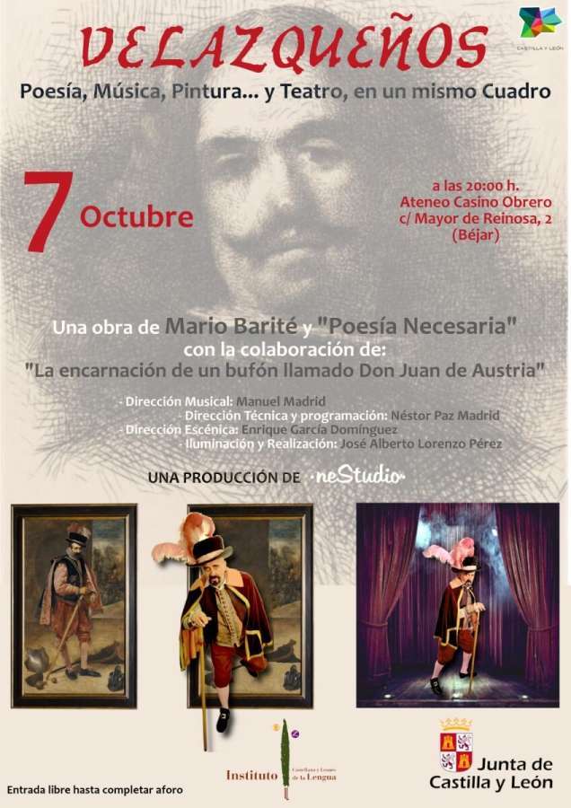 Cartel de la obra de teatro Velazqueños