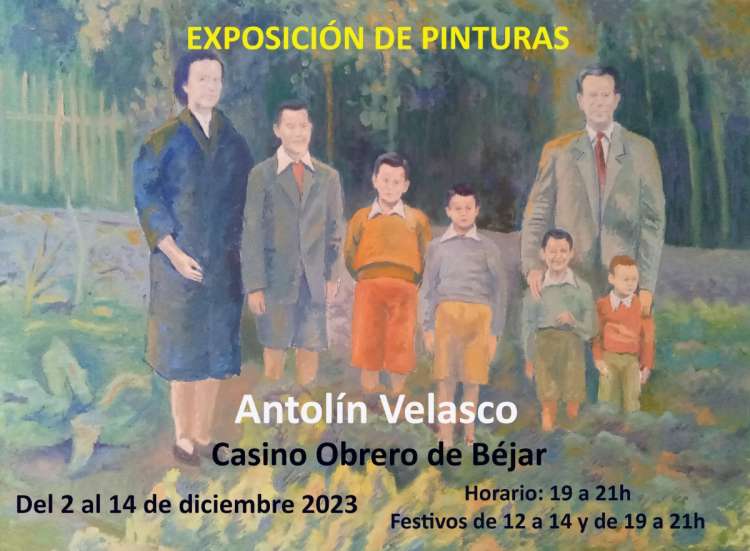 Cartel exposición de pintura Antolín Velasco