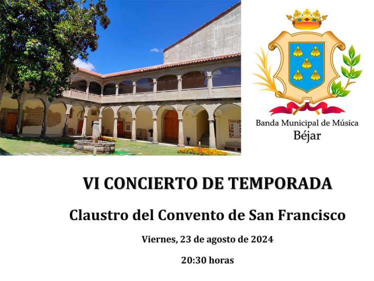 Cartel VI Concierto de Temporada Banda Municipal de Música de Béjar