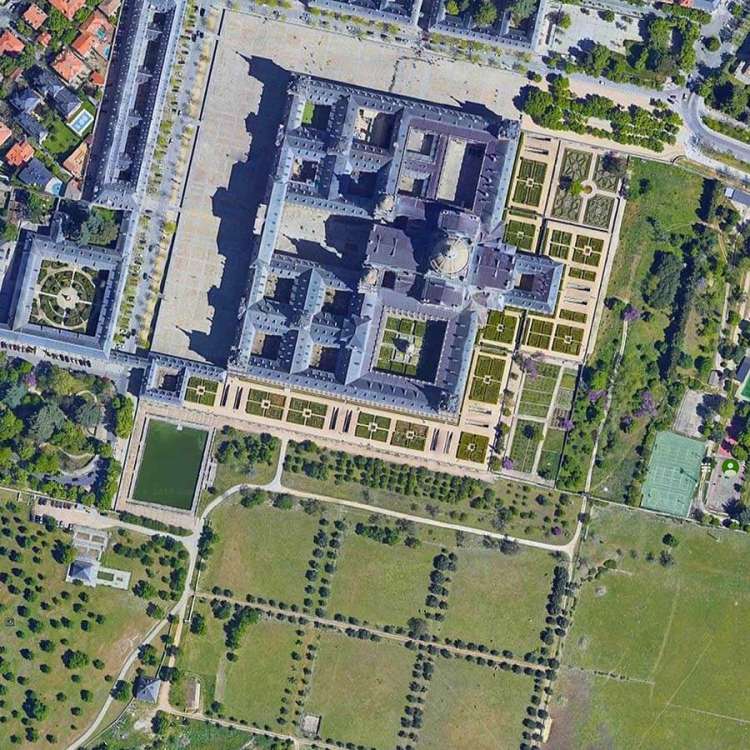 El Escorial en imagen de satélite