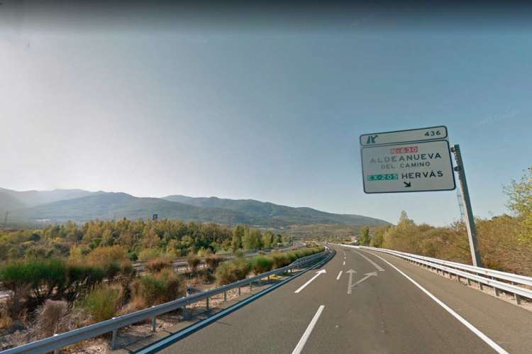 Autovia A66 a la altura de Hervás