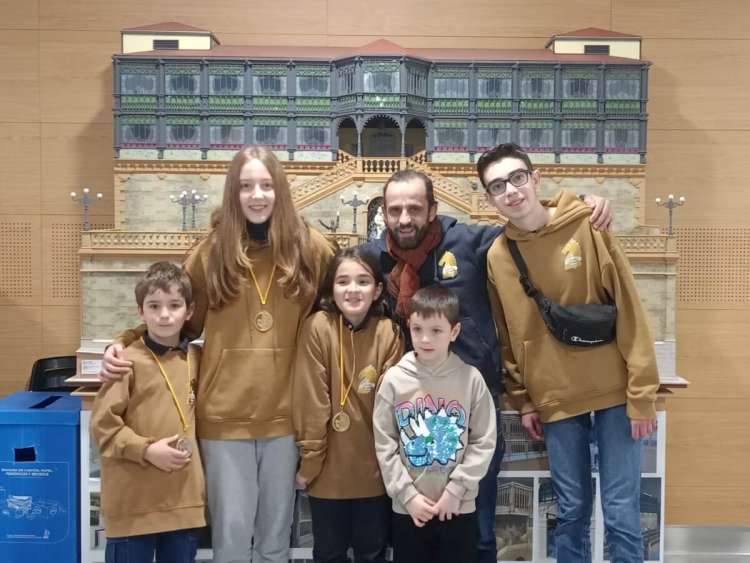 Integrantes de la Escuela de Ajedrez de Béjar