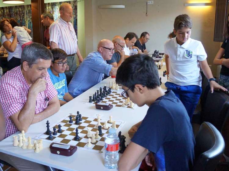 Una de las rondas del campeonato de ajedrez disputado en Candelario