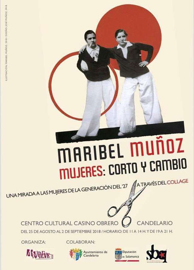 Cartel promocional de la exposición Mujeres: Corto y cambio