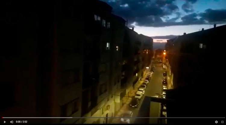 Frame de video de los aplausos en Béjar