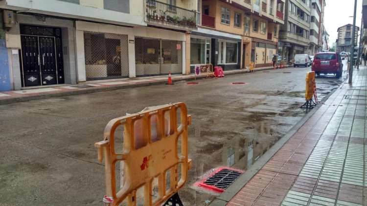 Calle Colón trabajos de asfaltado