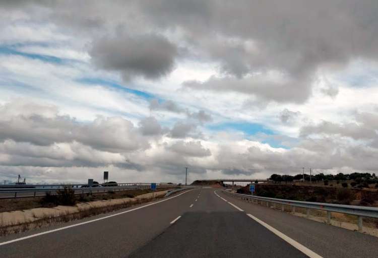 Vista de la Autovía A-66 a la altura de Guijuelo