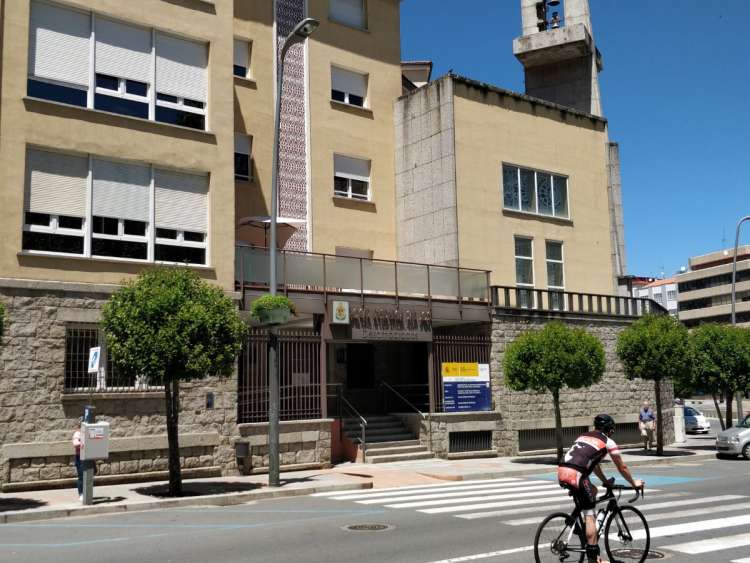Calle de Béjar con ciclista
