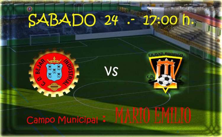 Cartel encuentro de fútbol Béjar Industrial - Ciudad Rodrigo
