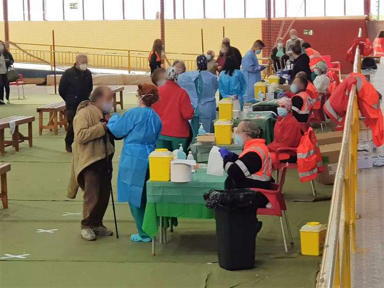 Vacunación en el Pabellón Municipal de Béjar