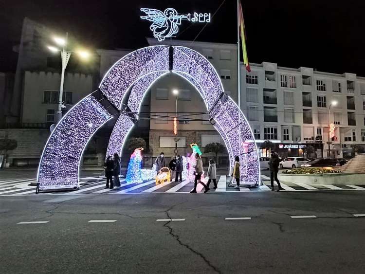 Portal de Belén de luces en Béjar