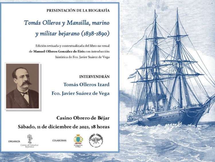 Cartel presentación del libro en el Casino Obrero de Béjar