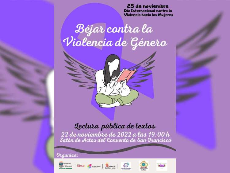 Cartel anunciador de actividades de Béjar contra la violencia contra la mujer