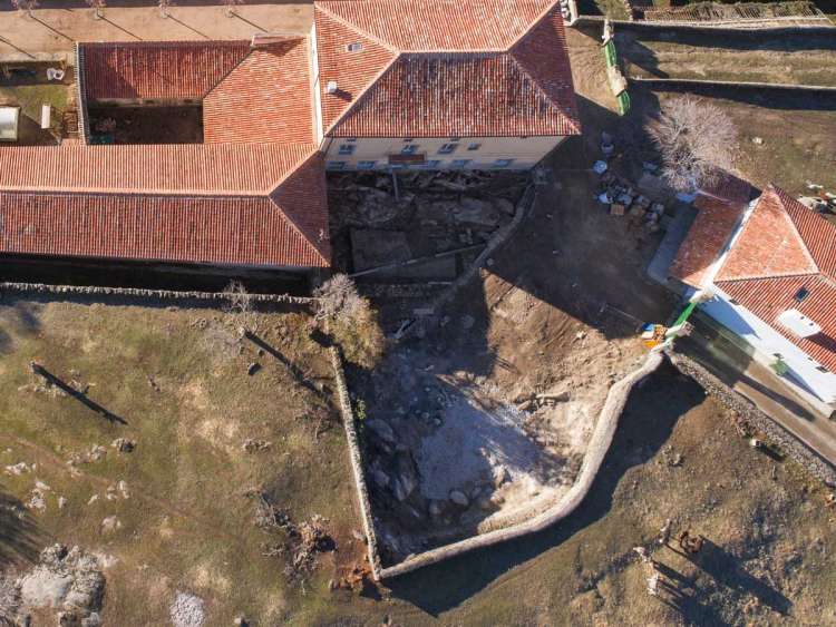 Obras en El Bosque de Béjar vista aérea