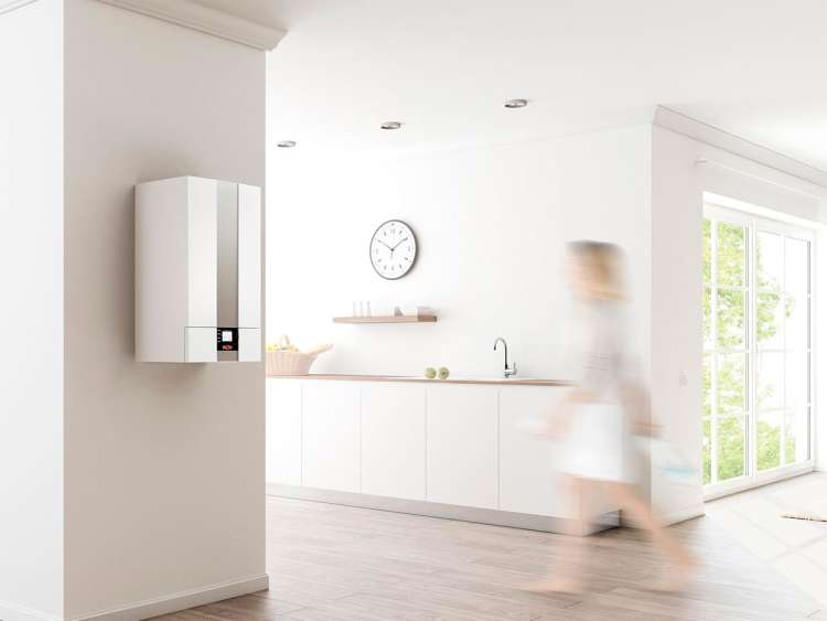 Caldera instalada en cocina