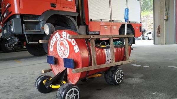 Camión fabricado por el Parque de Bomberos de Béjar