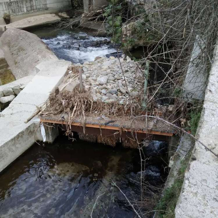 Imagen del canal de derivación del Museo Textil facilitadas por el PP de Béjar