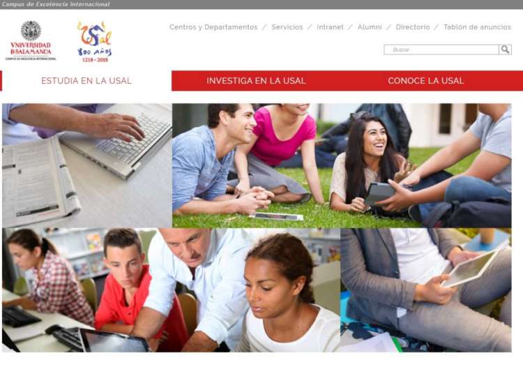 Captura Campus virtual de la USAL