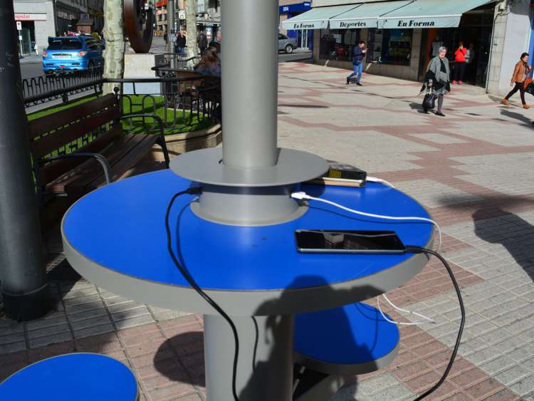 Base del dispositivo instalado en La Corredera