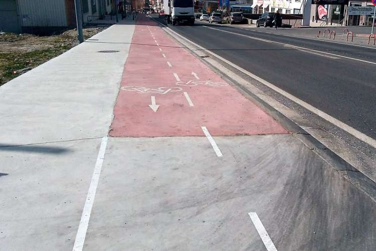 Tramo del carril bici entre Béjar y Palomares de Béjar