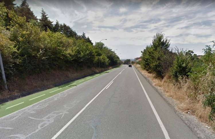 Recreación de la N-630a con carril bici