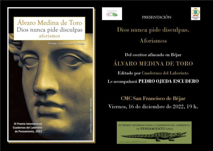 Cartel anunciador de Dios nunca pide disculpas, en Béjar