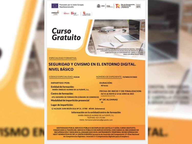 Cartel anunciador del curso
