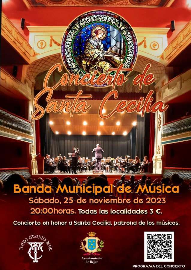 Cartel Concierto de Santa Cecilia, Banda Municipal de Música de Béjar