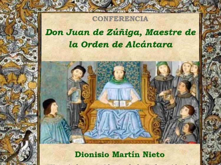 Vista parcial del cartel anunciador de la conferencia sobre Juan de Zúñiga