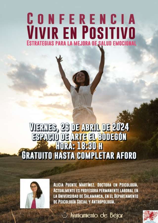 Cartel conferencia salud mental en Béjar