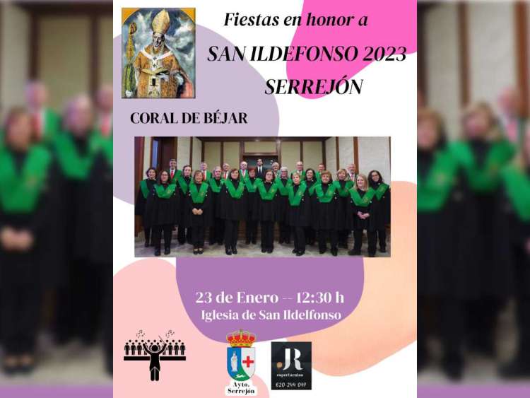 Cartel que anuncia el concierto de la Coral de Béjar en la localidad Cacereña de Serrejón