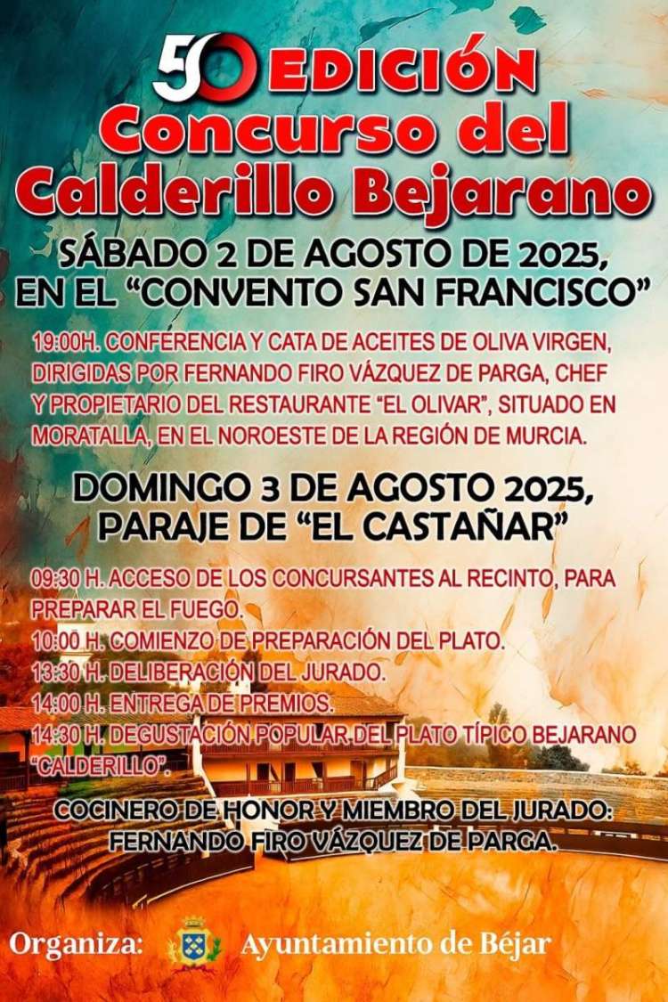 Cartel Día del Calderillo bejarano, 3 de agosto en Béjar