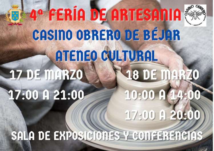 Cartel feria artesanía Casino Obrero de de Béjar