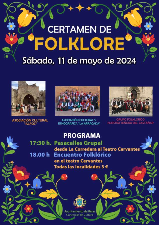 Cartel Certamen de Folklore en Béjar