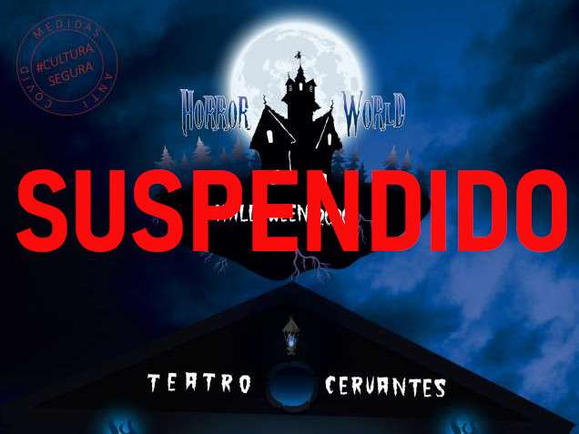 Cartel anunciador de la actividad suspendido
