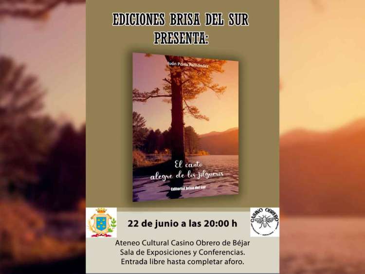 Cartel presentación del libro de poemas de Ivan Parro en el Casino Obrero de Béjar