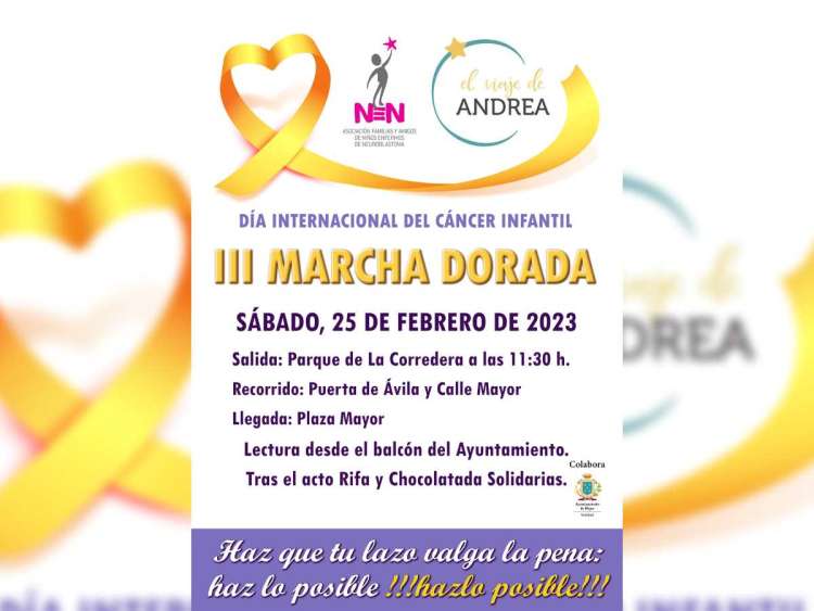 Cartel anunciador de la Marcha Dorada