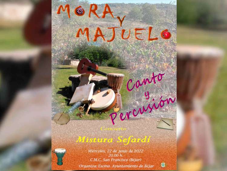 Cartel anunciador de la actuación de Mora y Majuelo